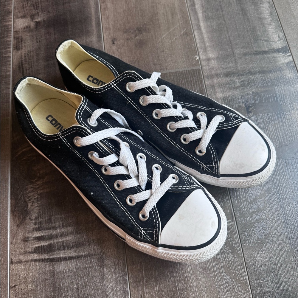 Converse Black Canvas Sneakers with White Accents